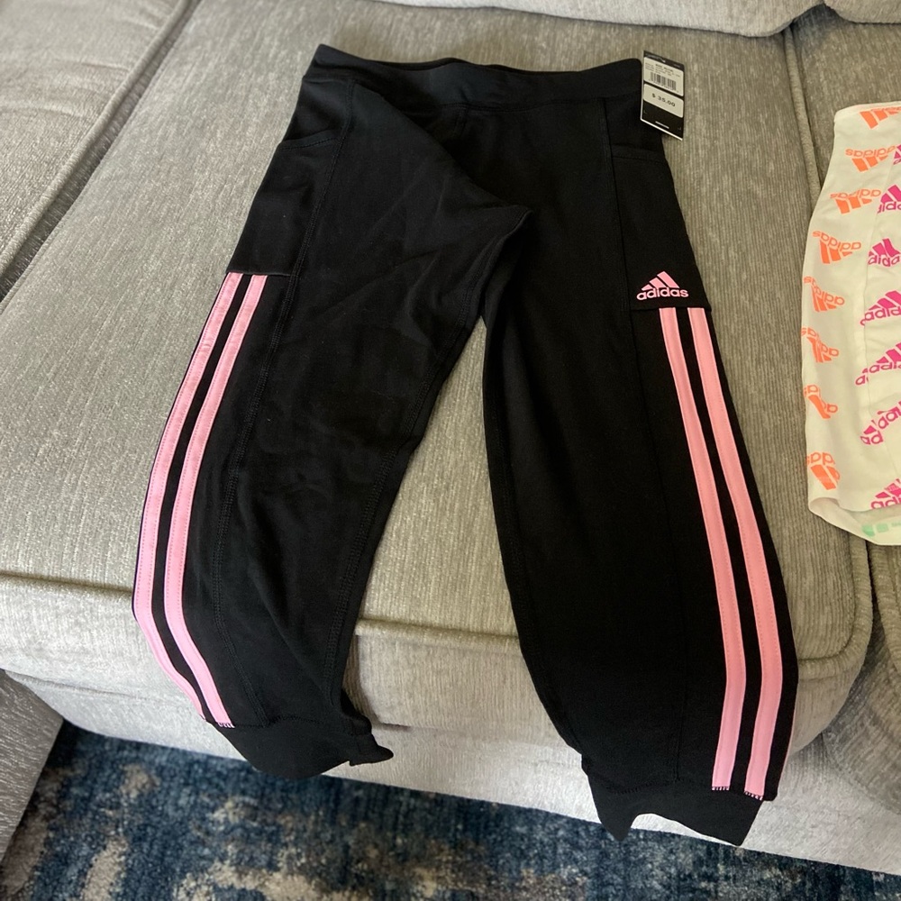 Girls Adidas Size 16 shirt & leggings athletic/leisure wear. New with tags.